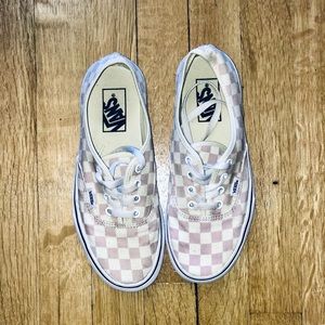 Pink Checkered Vans Great Condition!